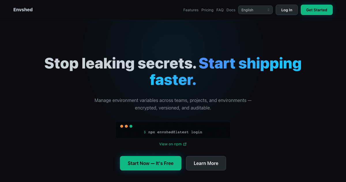 Envshed screenshot 1